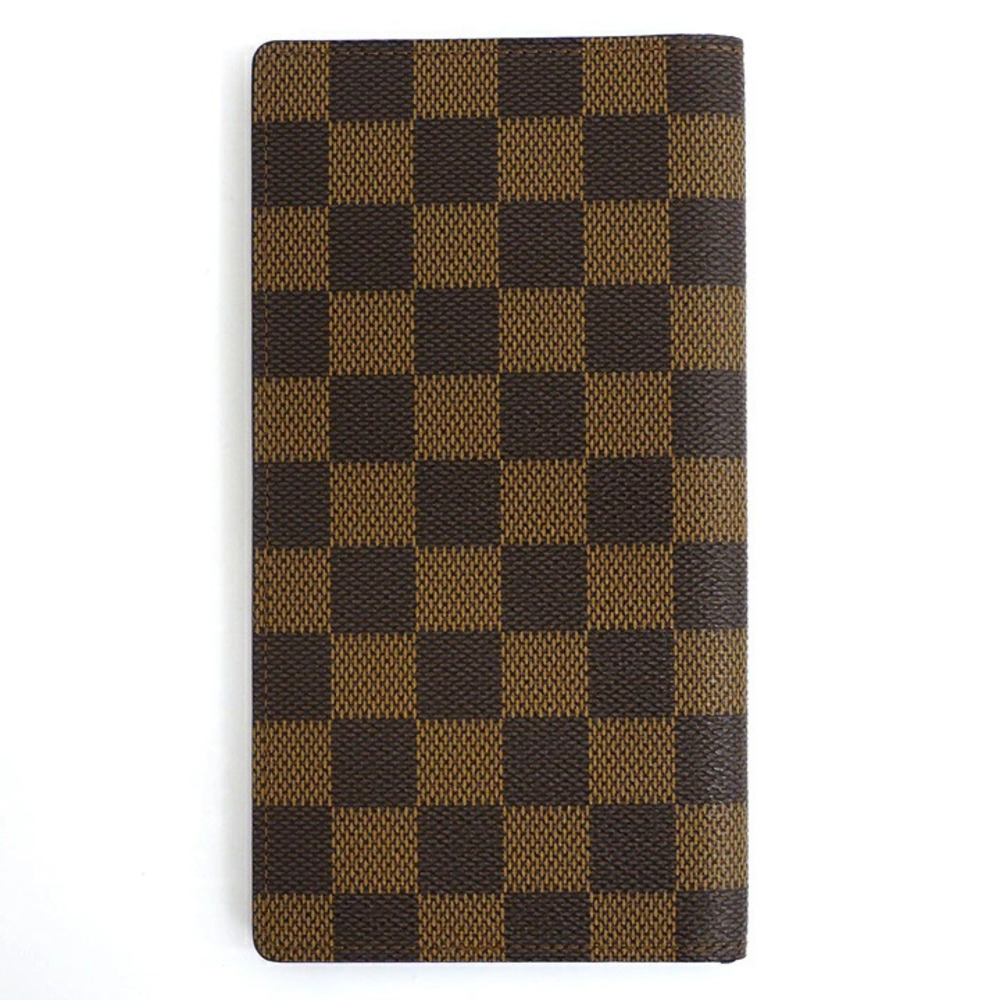 LOUIS VUITTON Portefeuille Cartes Credit Bi fold Wallet Damier Ebene Brown - Picture 2 of 8